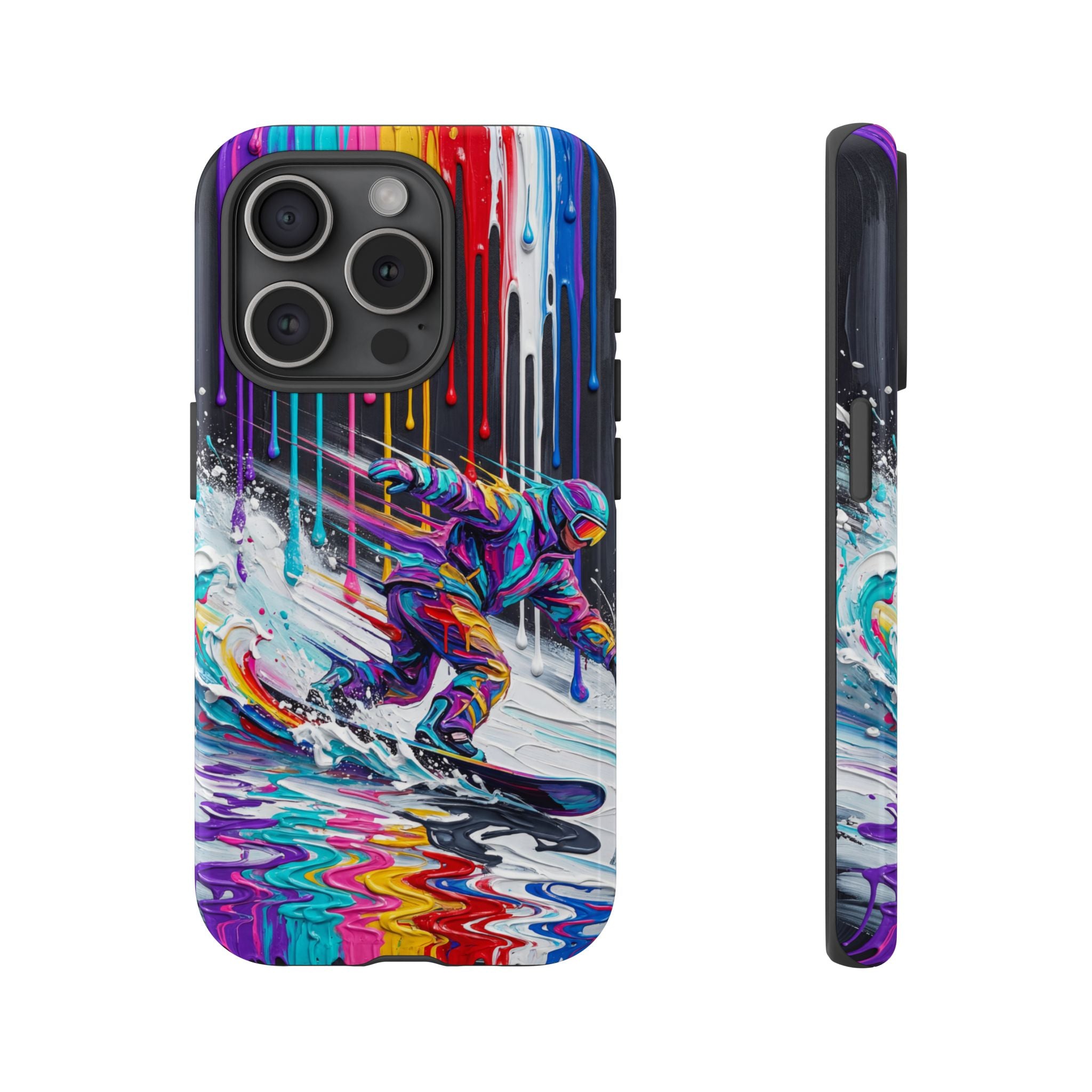 Colourful Snowboarder Art iPhone Case