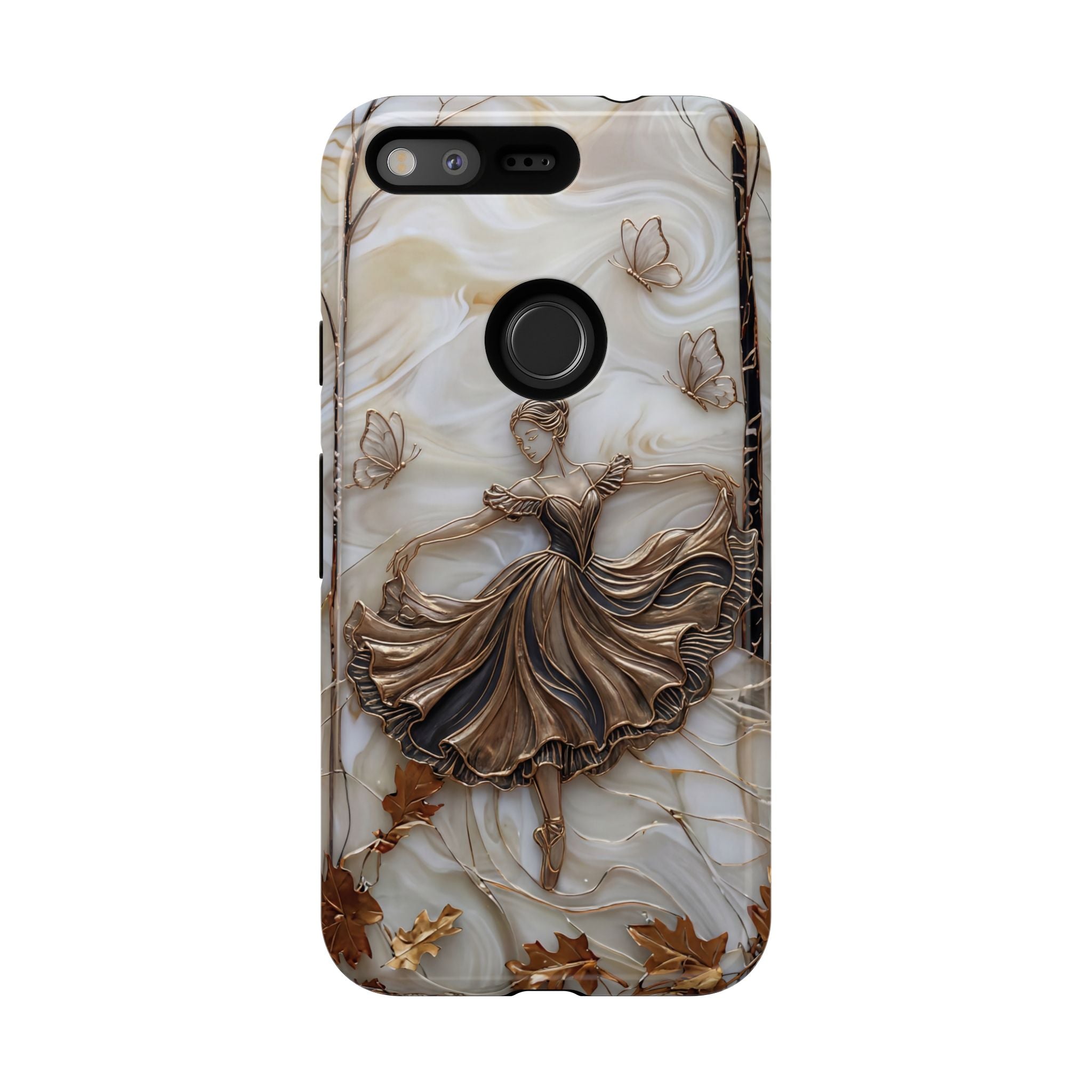 Elegant Bronze Ballerina Dance Design Google Pixel Case