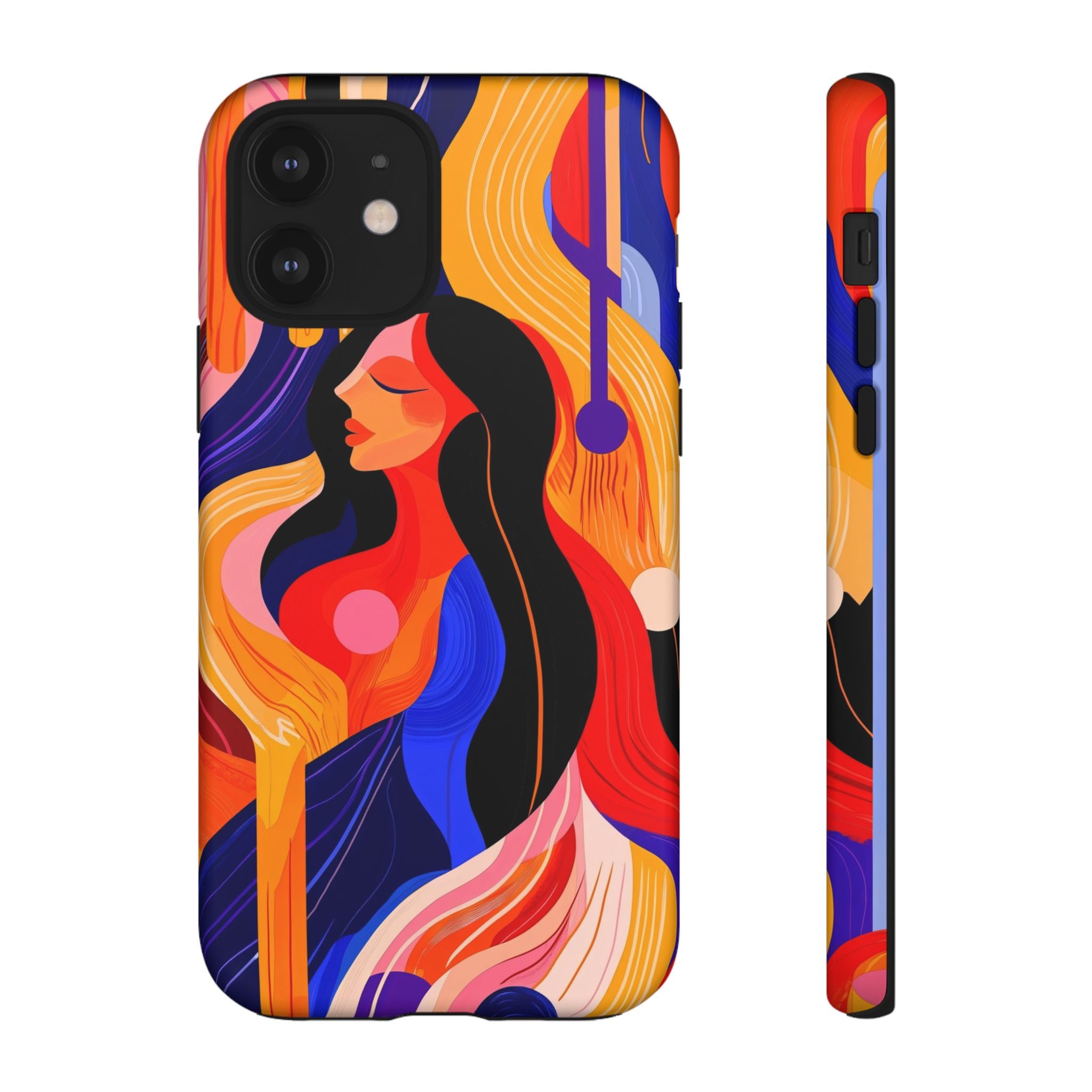 Abstract Colourful Woman iPhone Tough Case | Vibrant Artistic