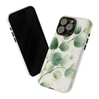 Botanical Eucalyptus Tough iPhone Case | Green Watercolour Leaf