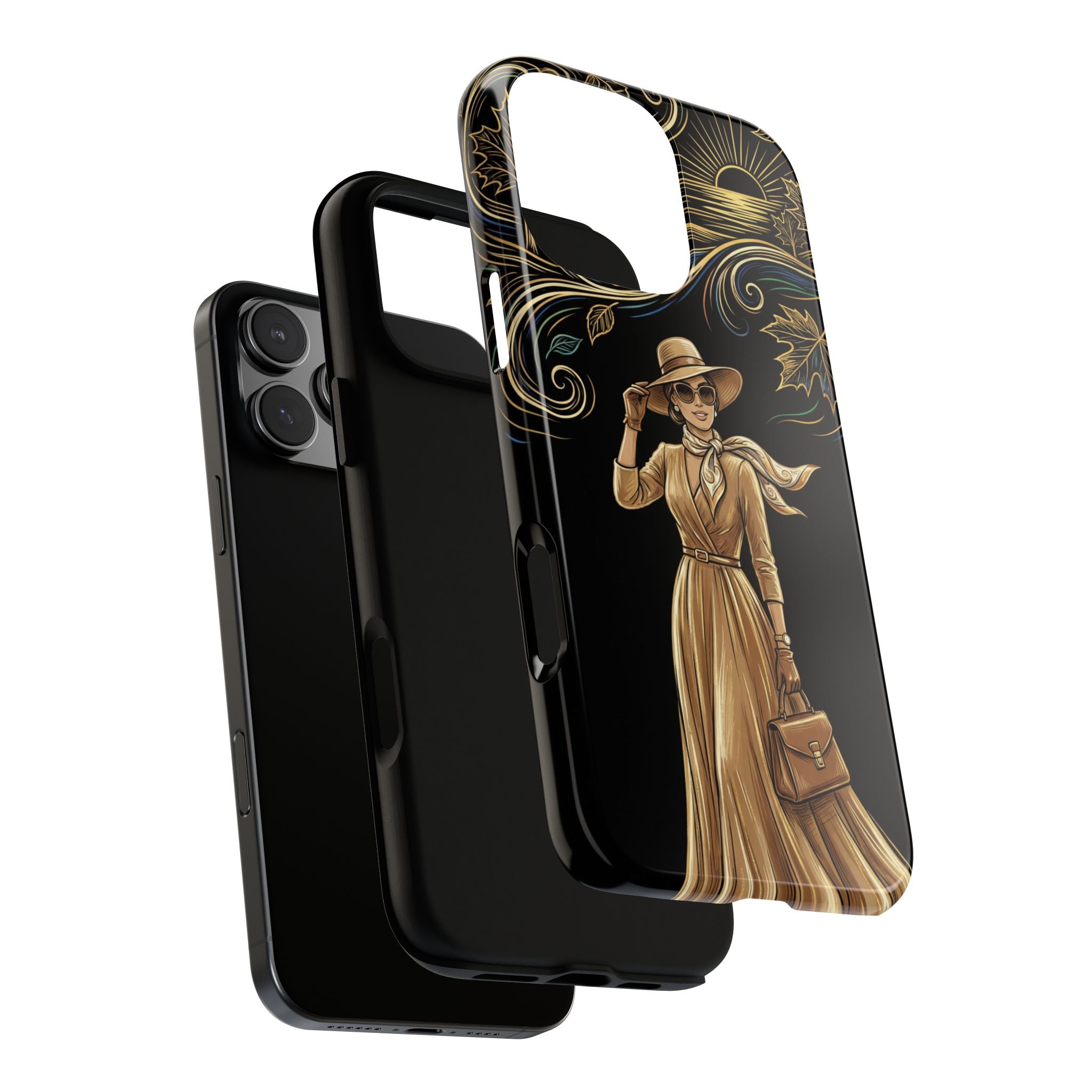 Vintage Autumn Lady iPhone Case