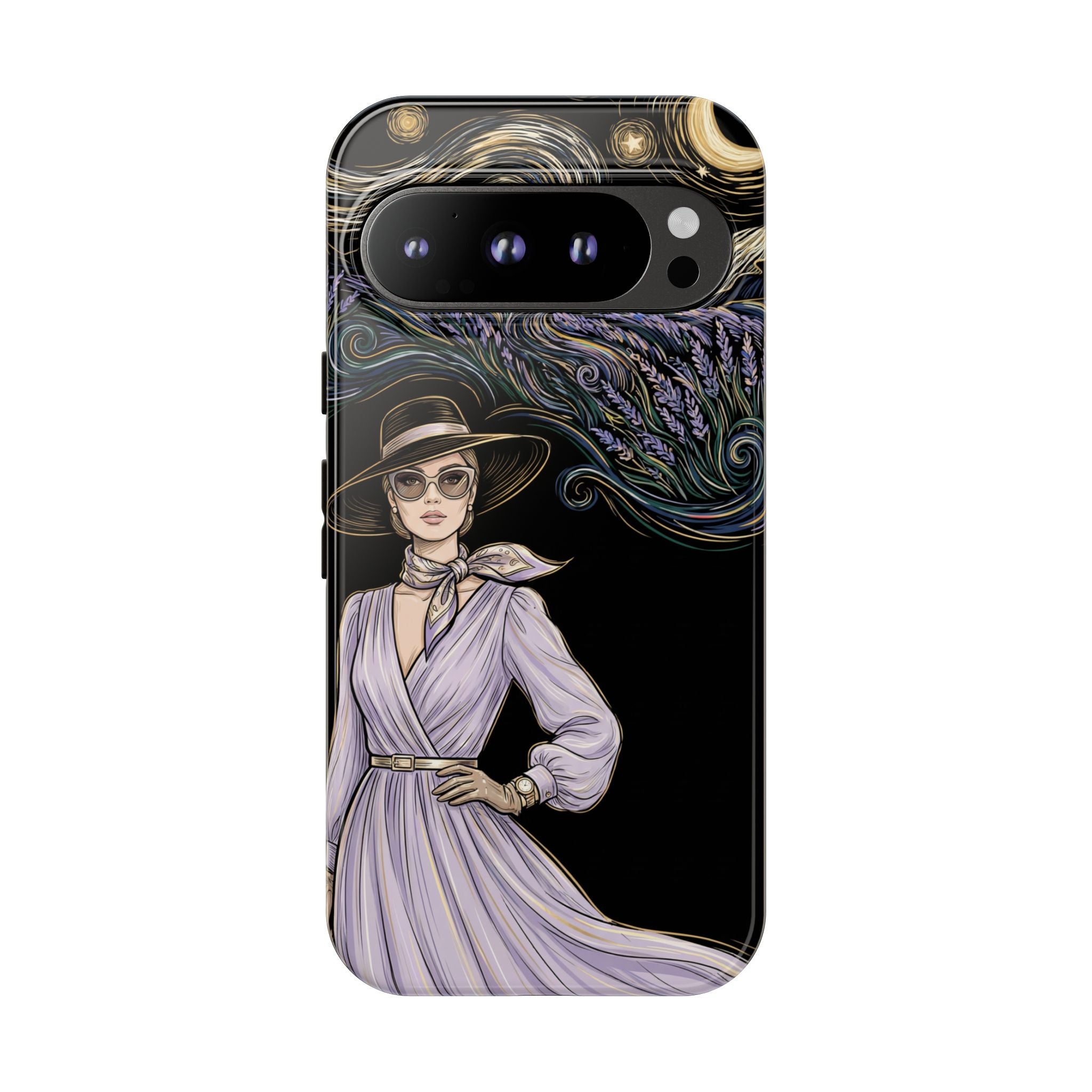 Starry Night Lavender Woman Google Pixel Phone Case | Artistic Protective Tough Case