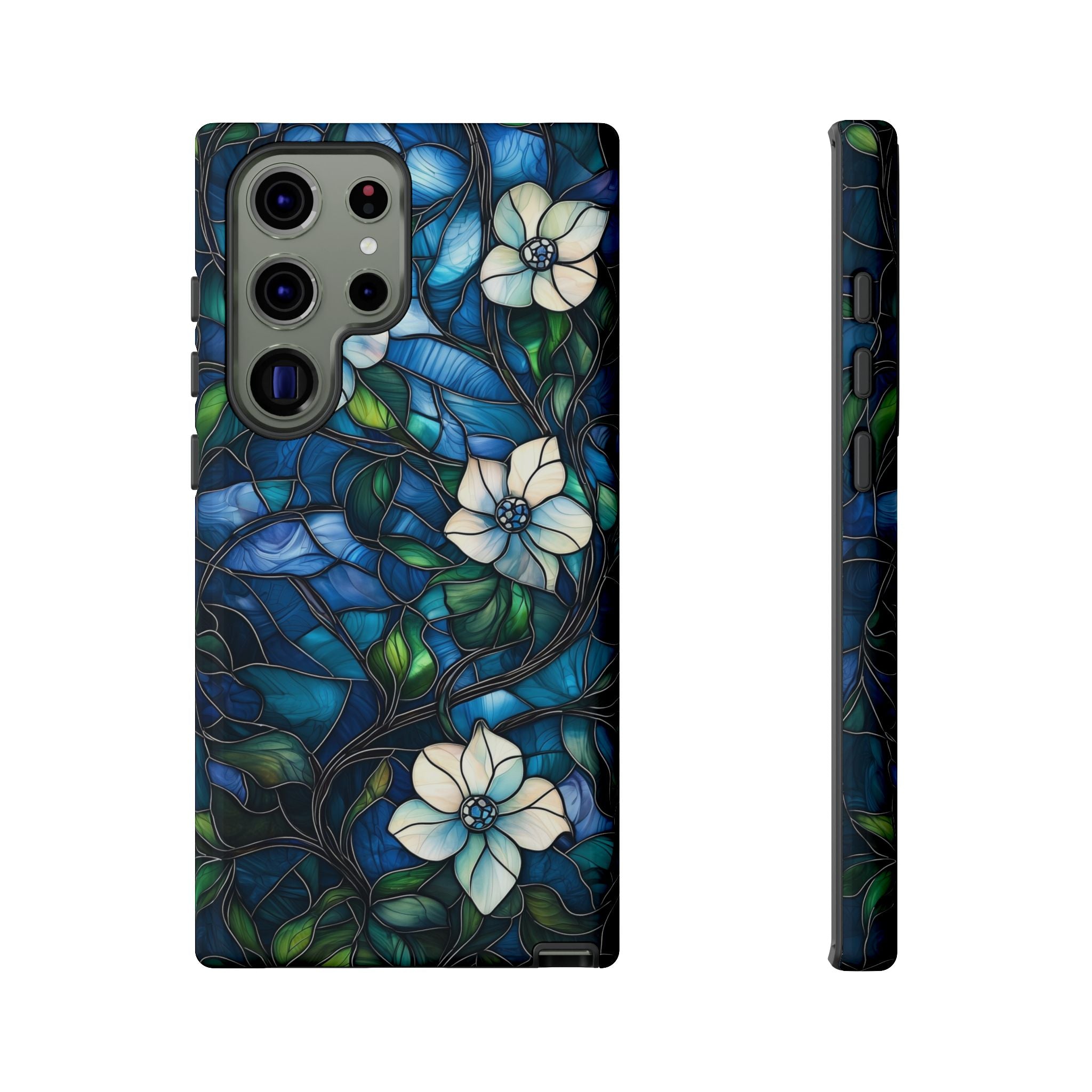 Floral Stained Glass Samsung Galaxy Case – Blue Garden