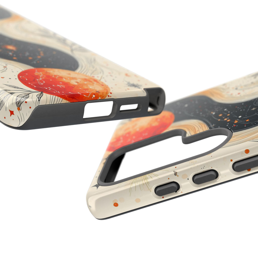 Astrology Galaxy Samsung Galaxy Case | Red Moon Celestial Waves