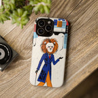 Lion Gentleman iPhone Case | Dapper Lion in City Rain
