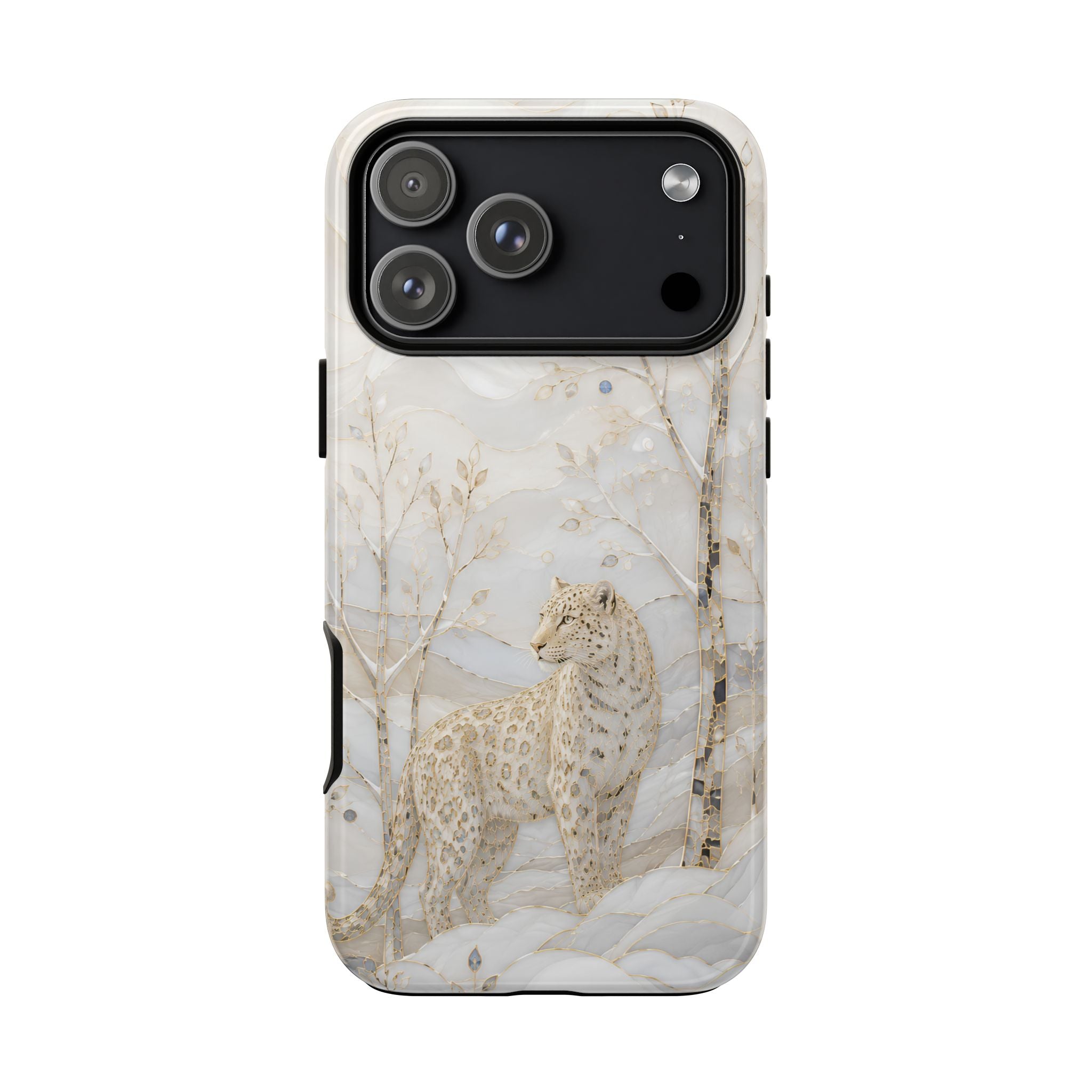 Snow Leopard iPhone Case | Winter Forest Phone Case