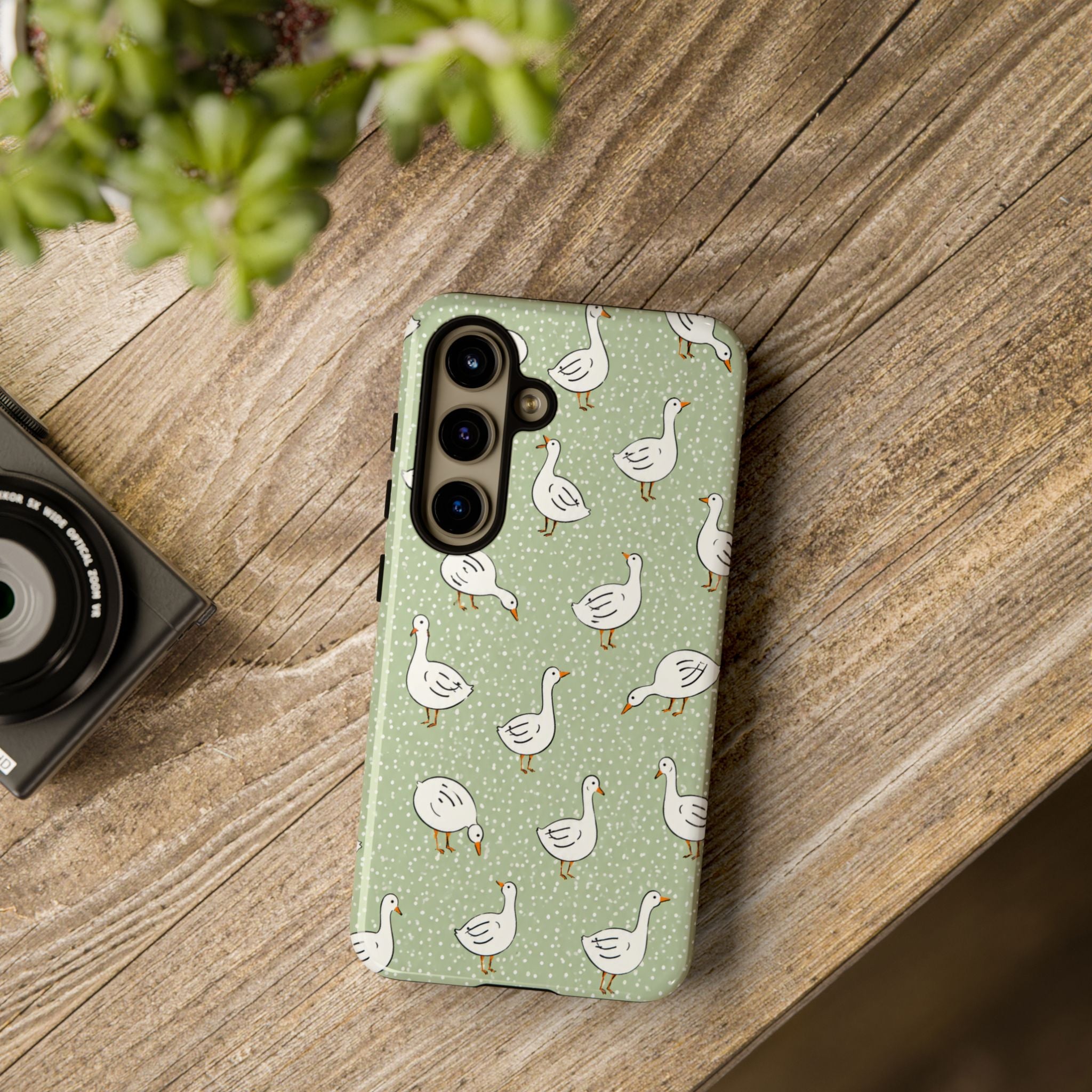 Goose Samsung Galaxy Phone Case | Cute White Goose Pattern Cover