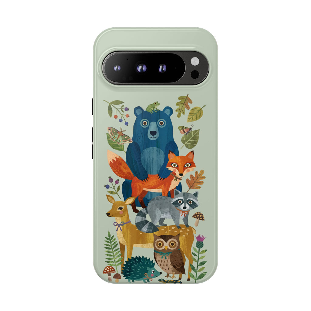 Woodland Stack Google Pixel Phone Case | Cute Bear, Fox & Owl Protective Cover