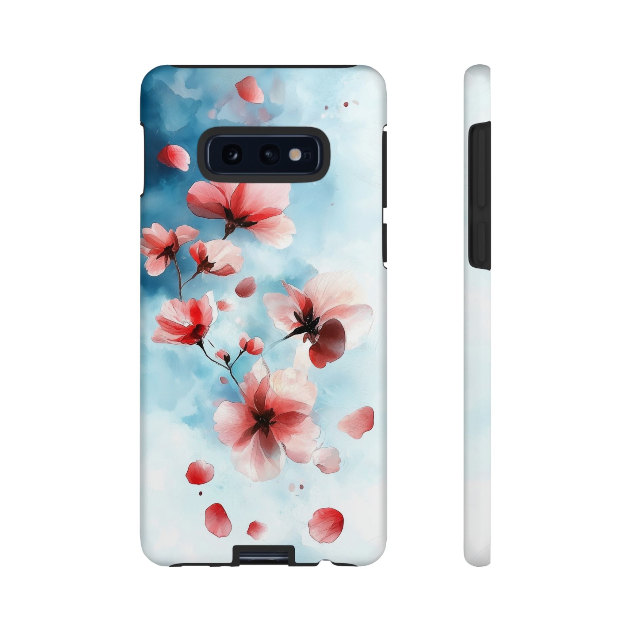Floral Cherry Blossom Samsung Galaxy Case | Pastel Pink Blue