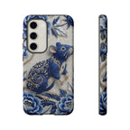 Asian Zodiac Rat Samsung Galaxy Phone Case | Blue & White Porcelain Art Slim Protective iPhone Case | Year of the Rat Gift