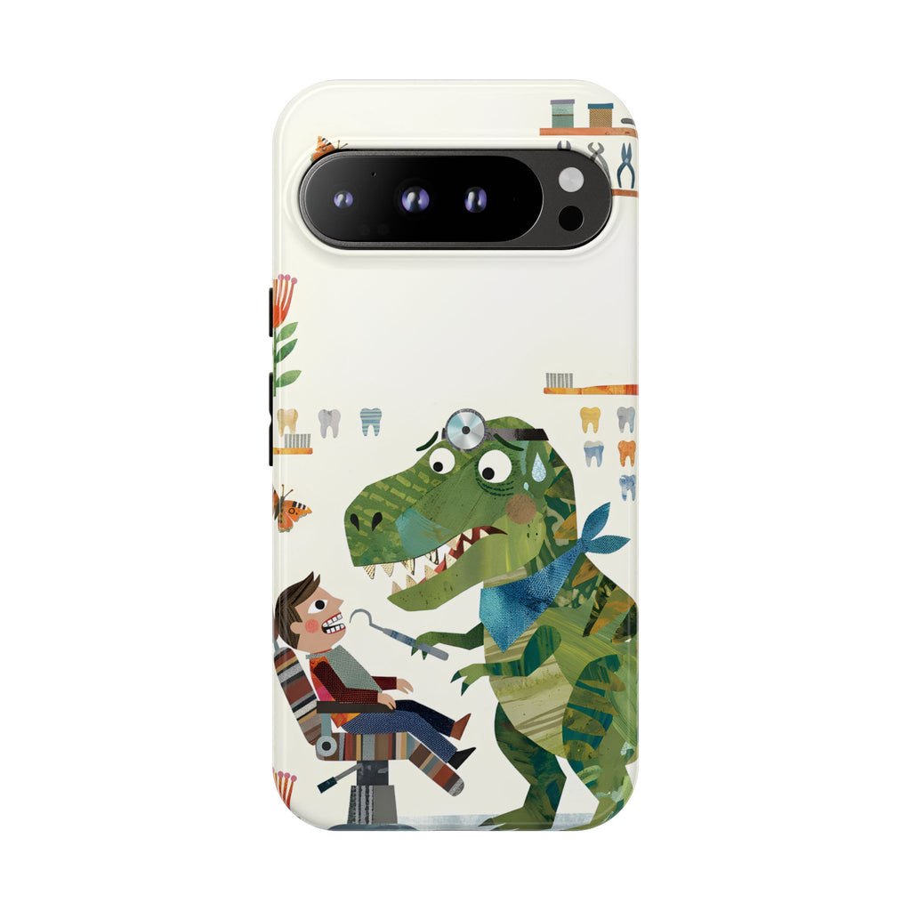 Dinosaur Dentist Tough Google Pixel Phone Case | Cute Pediatric Dental Cover