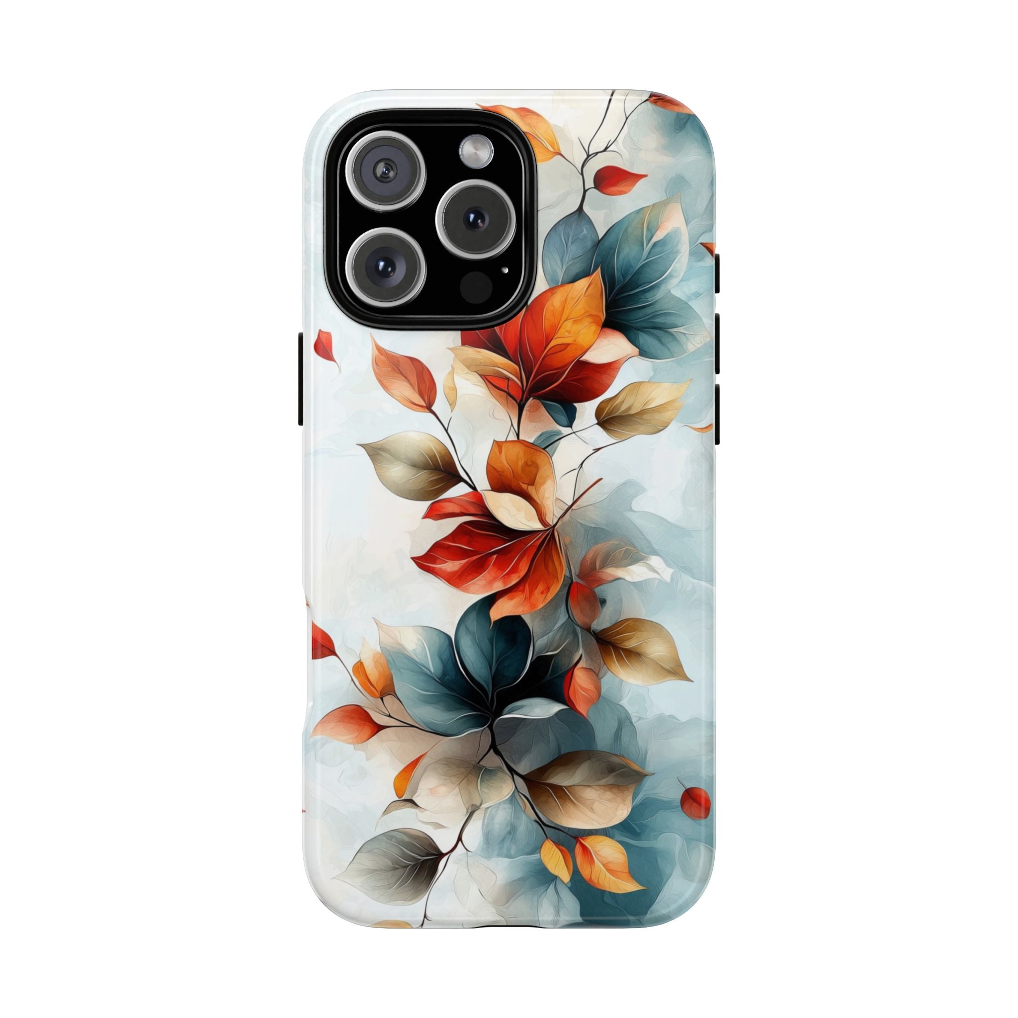 Floral Autumn Leaves Tough iPhone Case