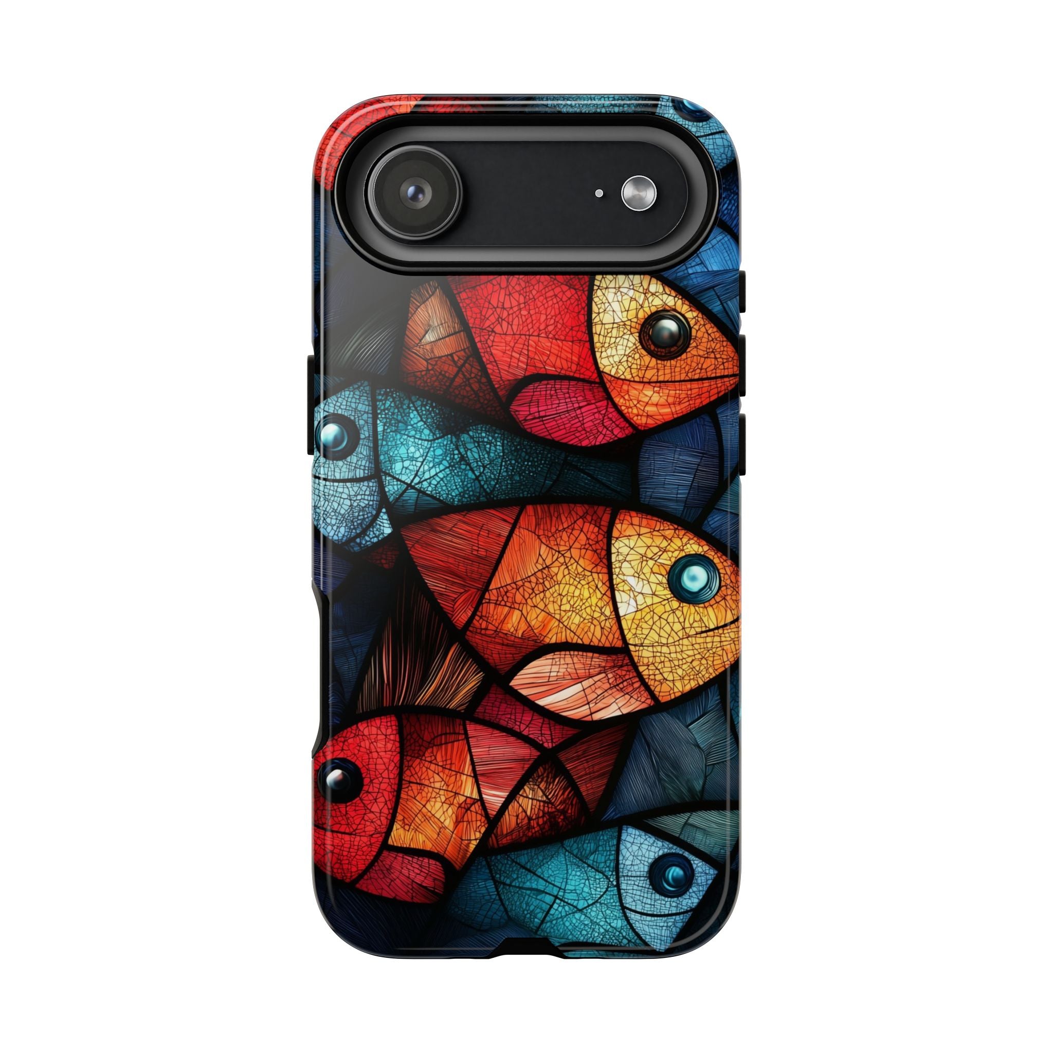Fish Mosaic Tough iPhone Case — Colourful Artistic Fish Pattern