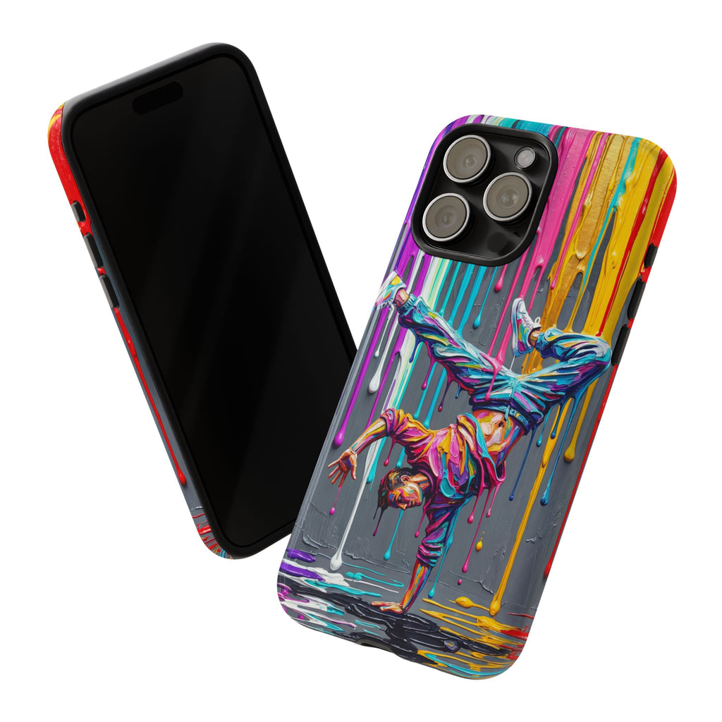 Colorful Breakdancer Graffiti Tough iPhone Case
