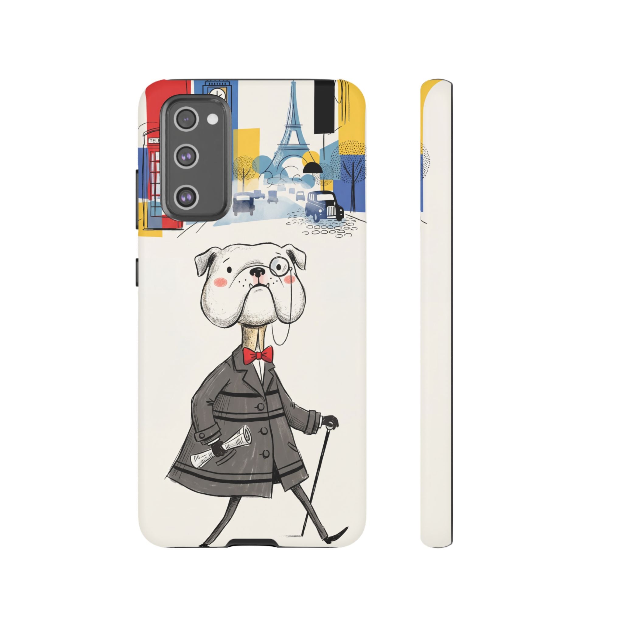 Vintage Dapper Gentleman Bulldog Samsung Galaxy Phone Case
