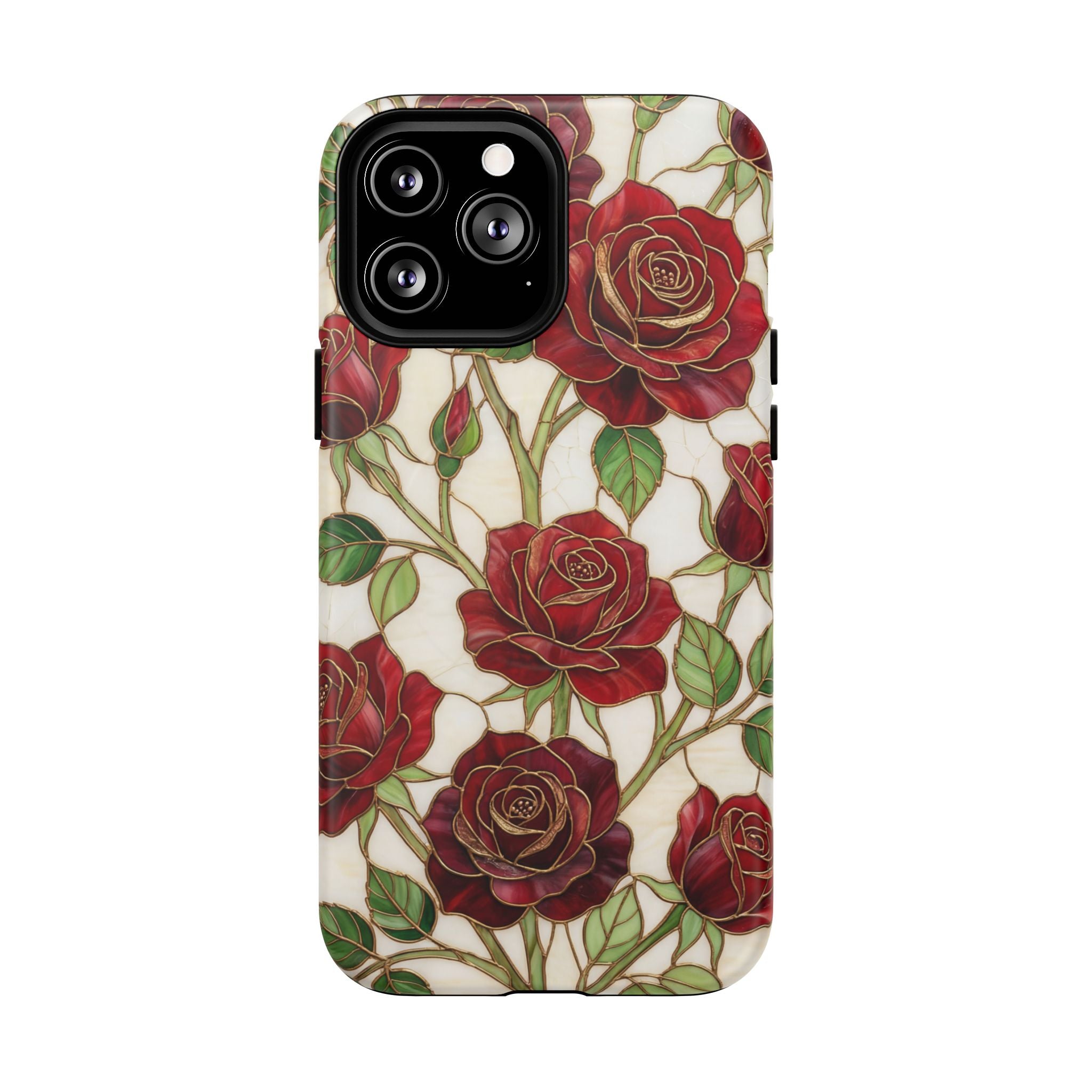 Rose Vines Tough MagSafe Phone Case — Floral Protective iPhone Cover