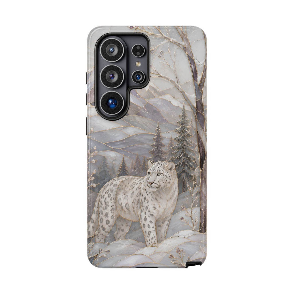 Snow Leopard Samsung Galaxy Phone Case | Winter Wildlife Phone Case