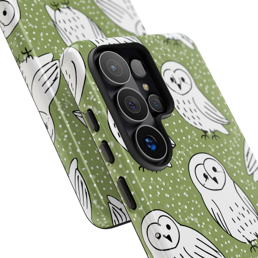 Barn Owl Samsung Galaxy Phone Case | Woodland Owl Pattern Cover