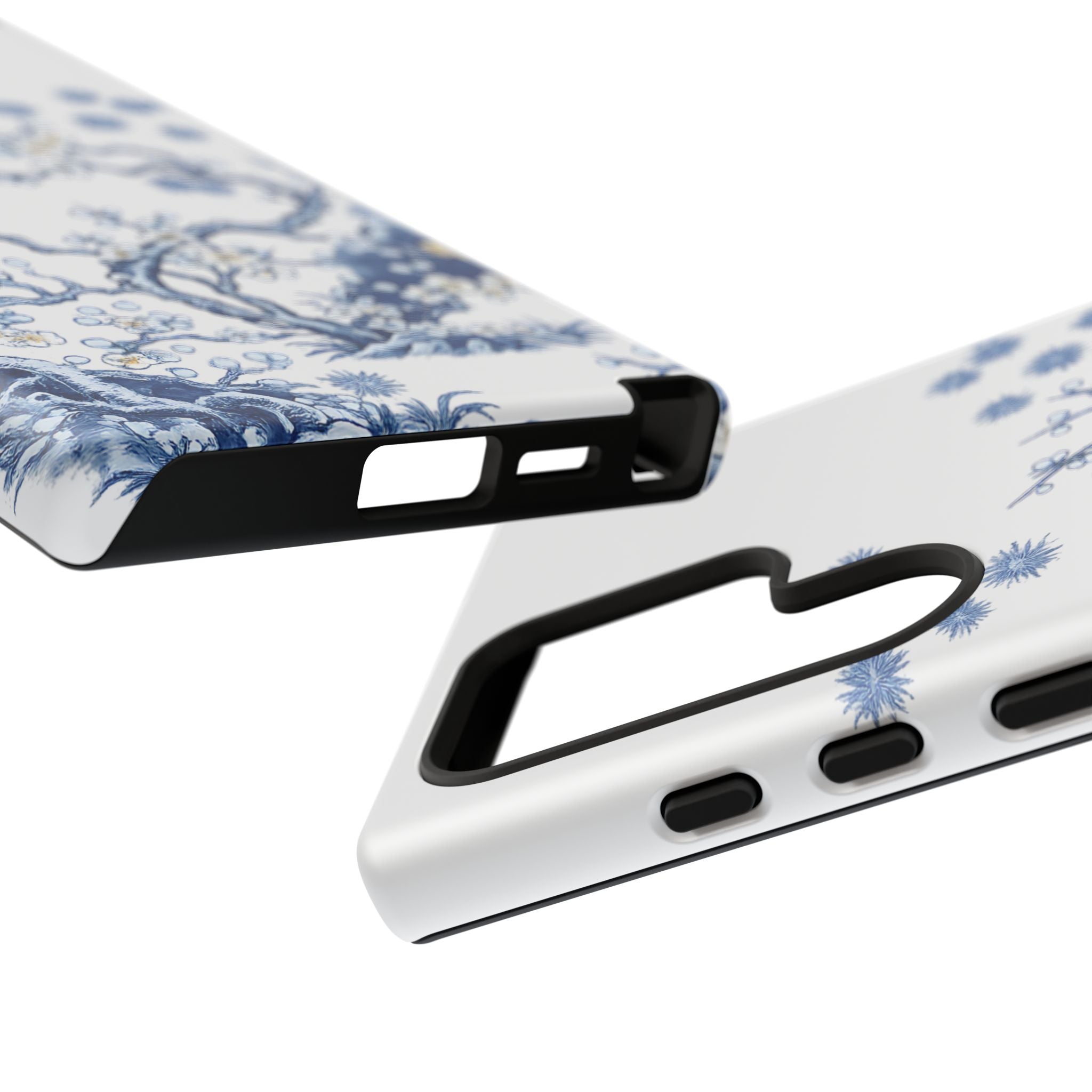 Vintage Blue White Porcelain Samsung Galaxy Phone Case | Chinoiserie Floral Tough Cover