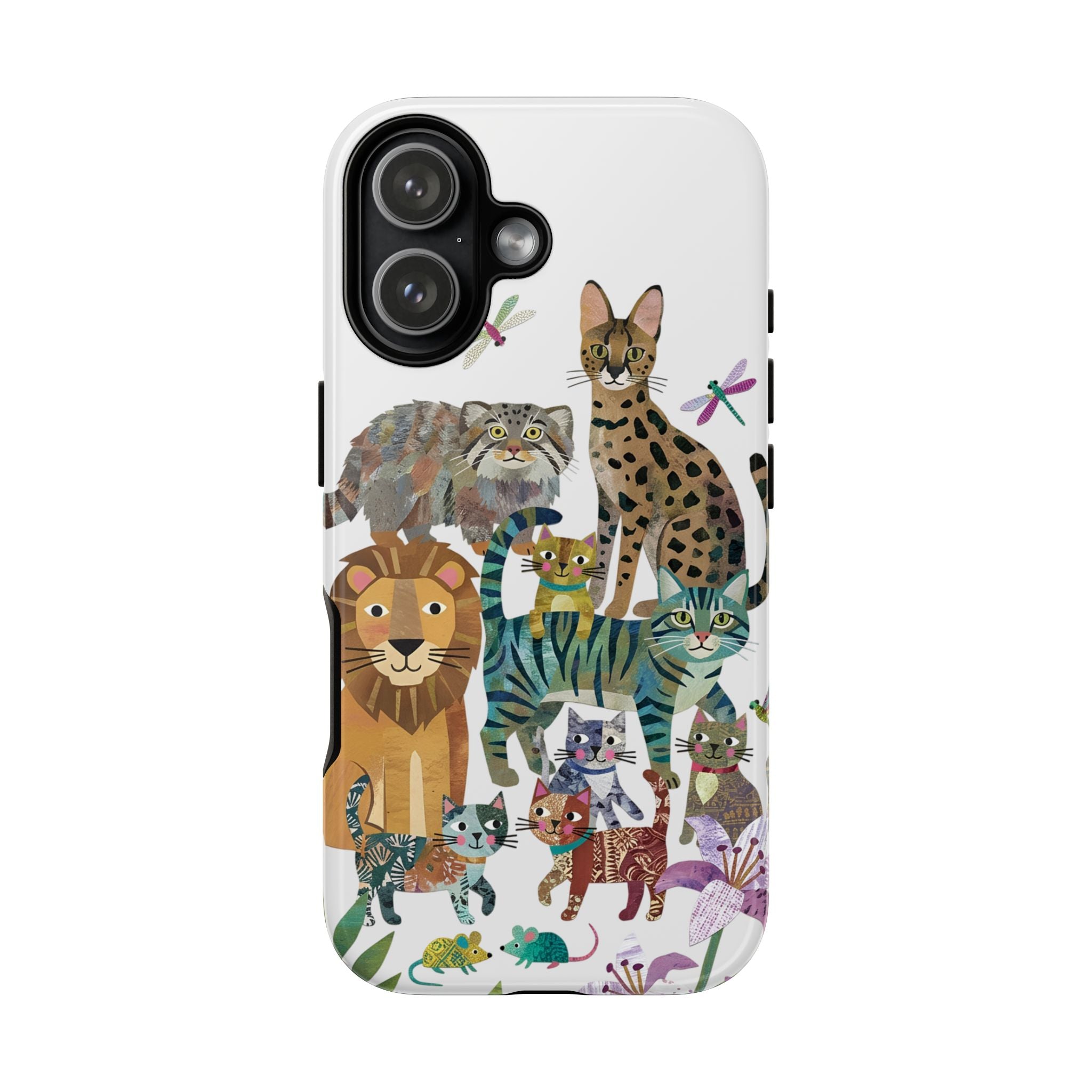 Cute Jungle Cats iPhone Case | Colorful Animal Safari Protective Case