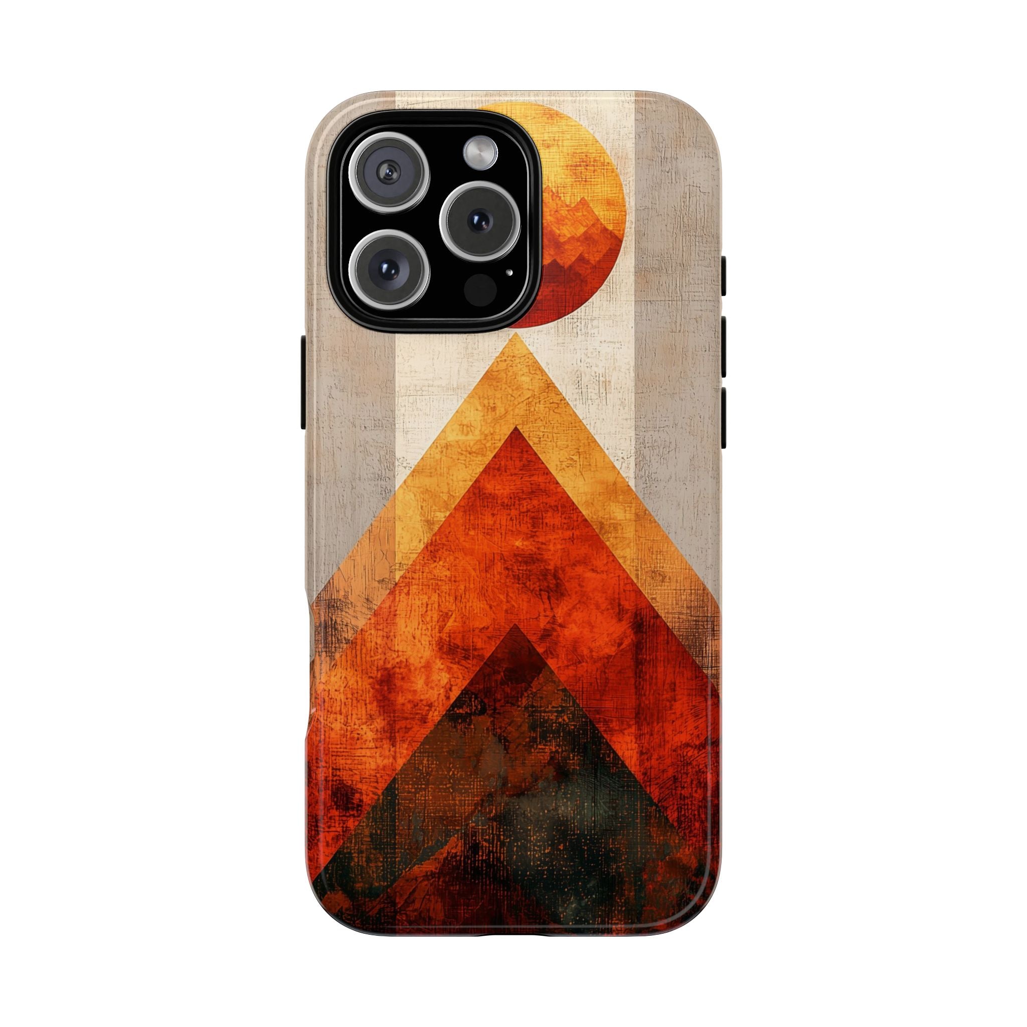 Retro Geometric Sunset iPhone Case