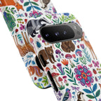 Wild Garden Google Pixel Phone Case | Cute Forest Animals Floral Pattern Tough Case