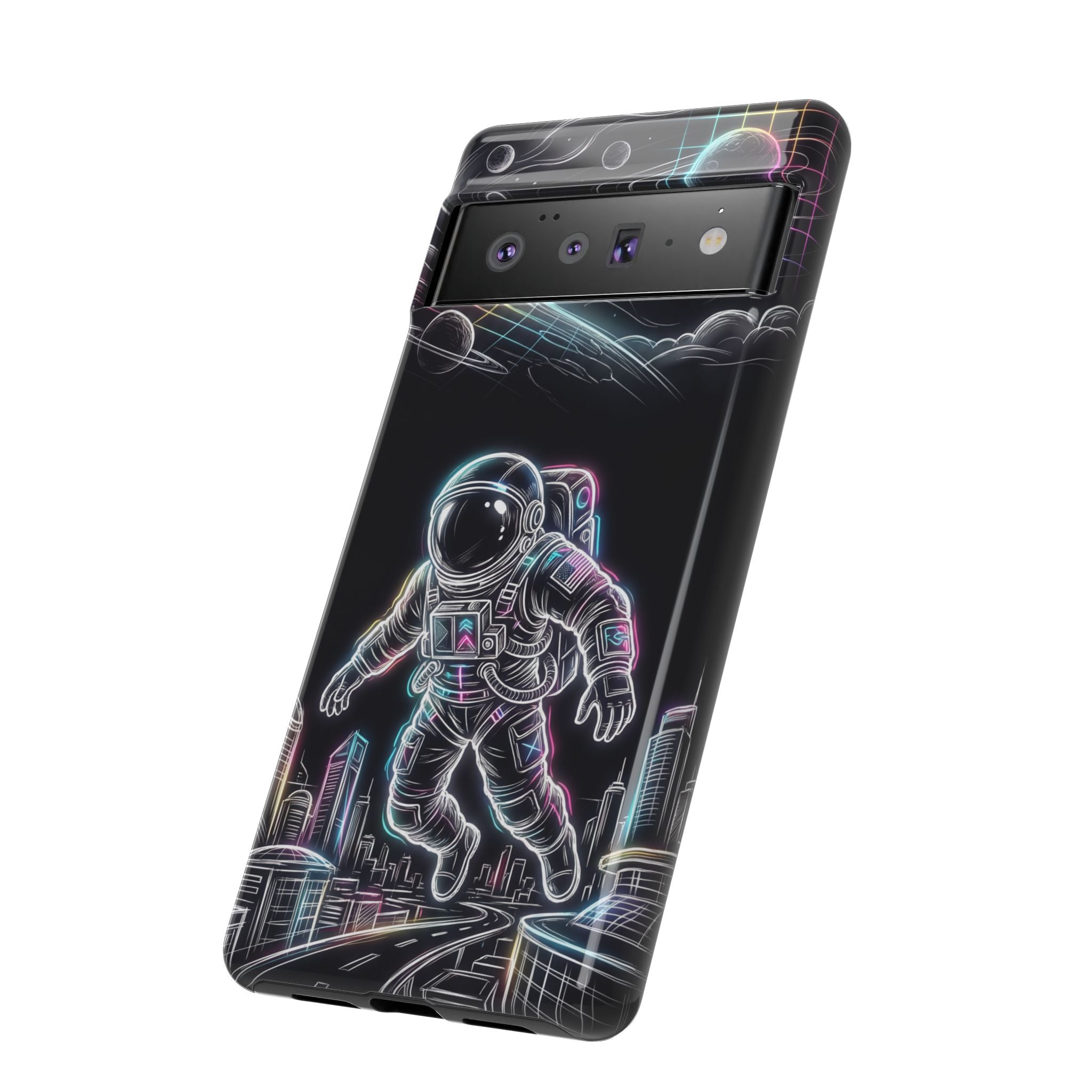 Space Explorer Astronaut Neon Google Pixel Phone Case