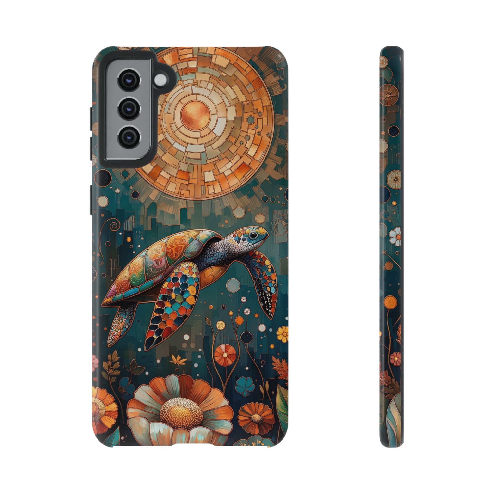 Colourful Mosaic Sea Turtle Samsung Galaxy Case