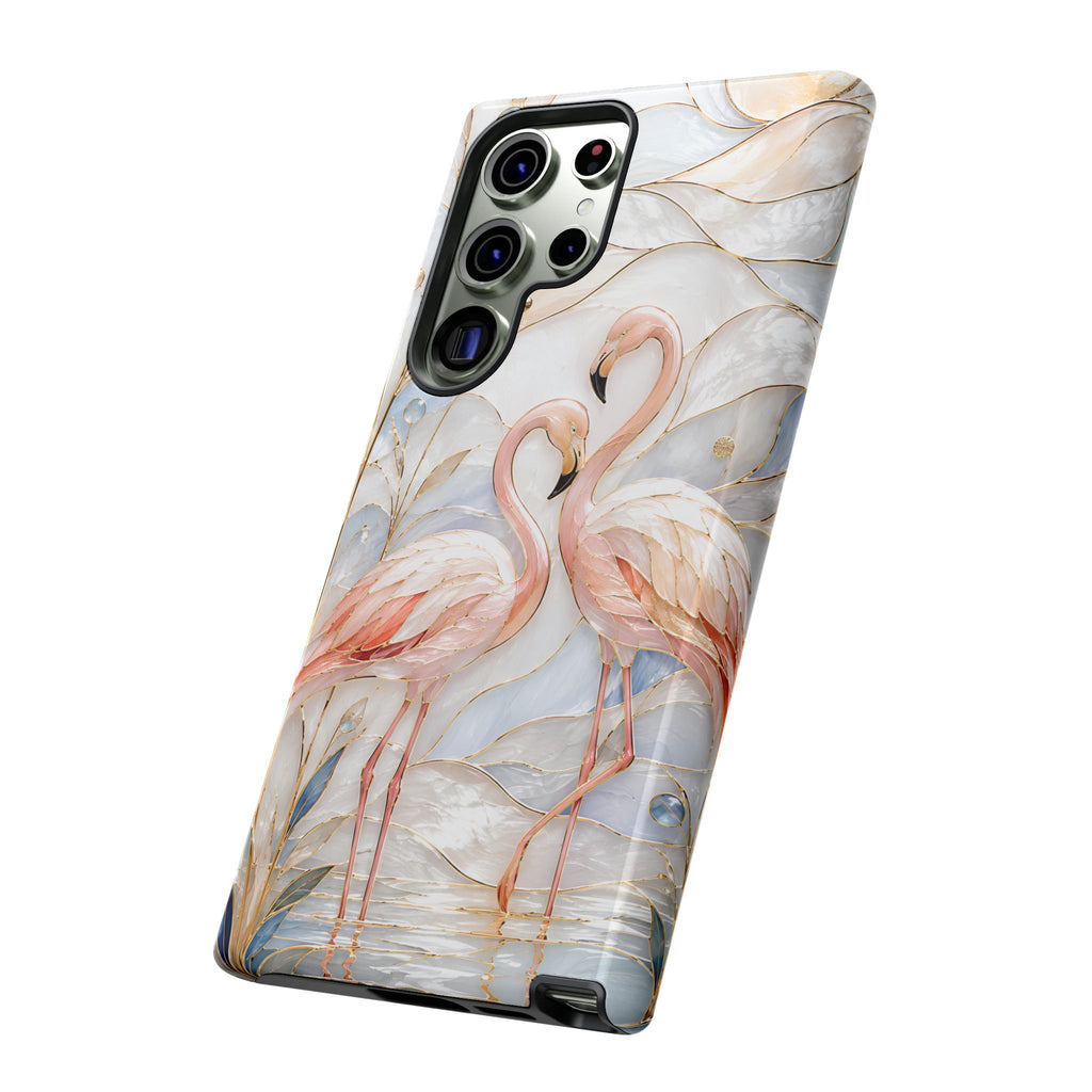 Flamingo Samsung Galaxy Phone Case | Stained Glass Bird Art