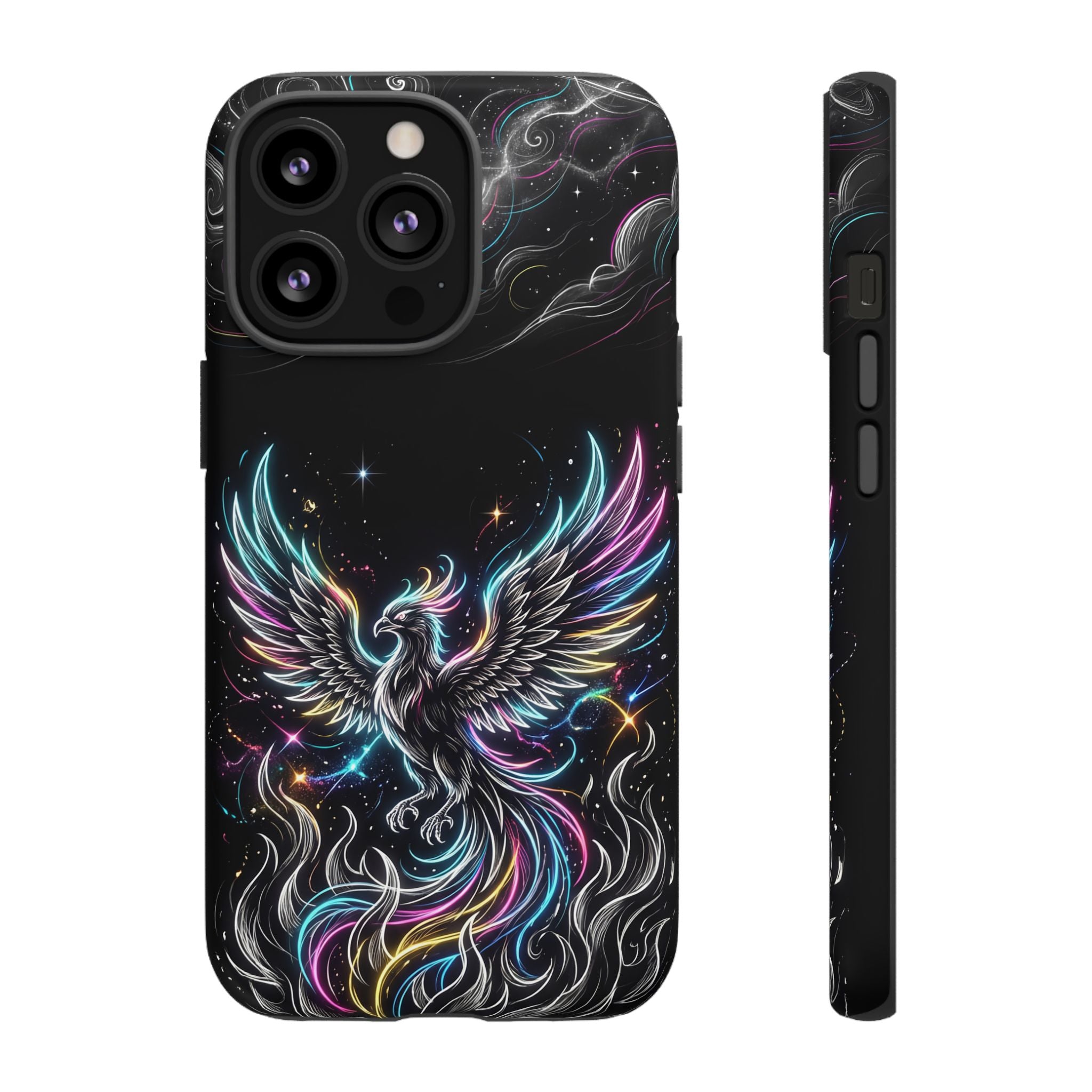 Colorful Neon Phoenix Tough iPhone Case