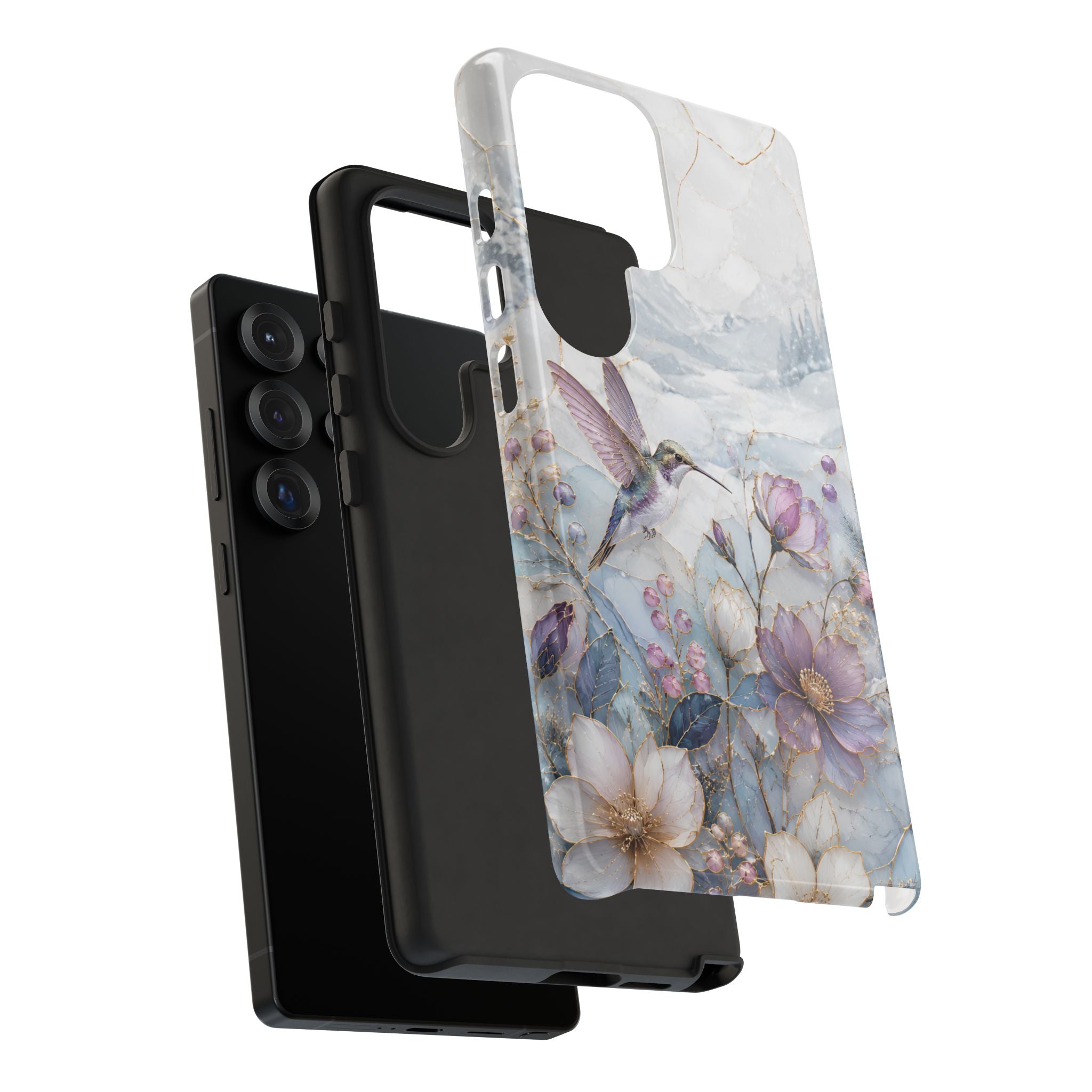 Hummingbird Samsung Galaxy Phone Case | Vintage Floral Phone Case