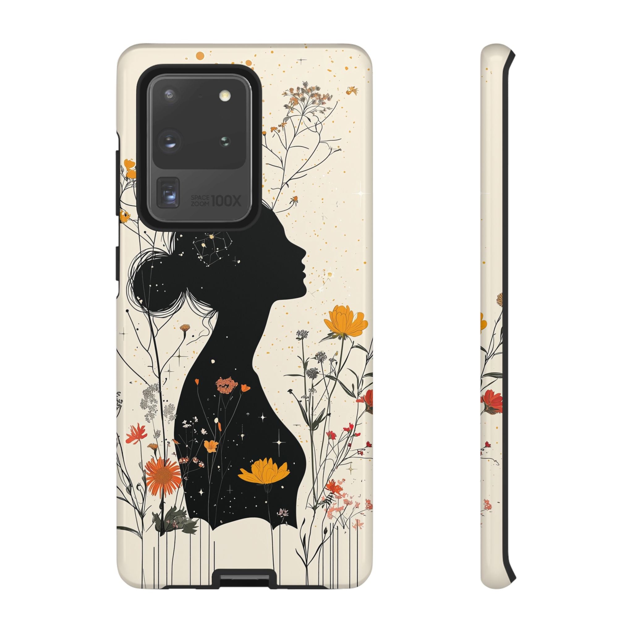 Floral Silhouette Samsung Galaxy Case | Botanical Woman