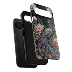 Cover per telefono Google Pixel resistente Peacock Moon | Elegante cover per telefono floreale