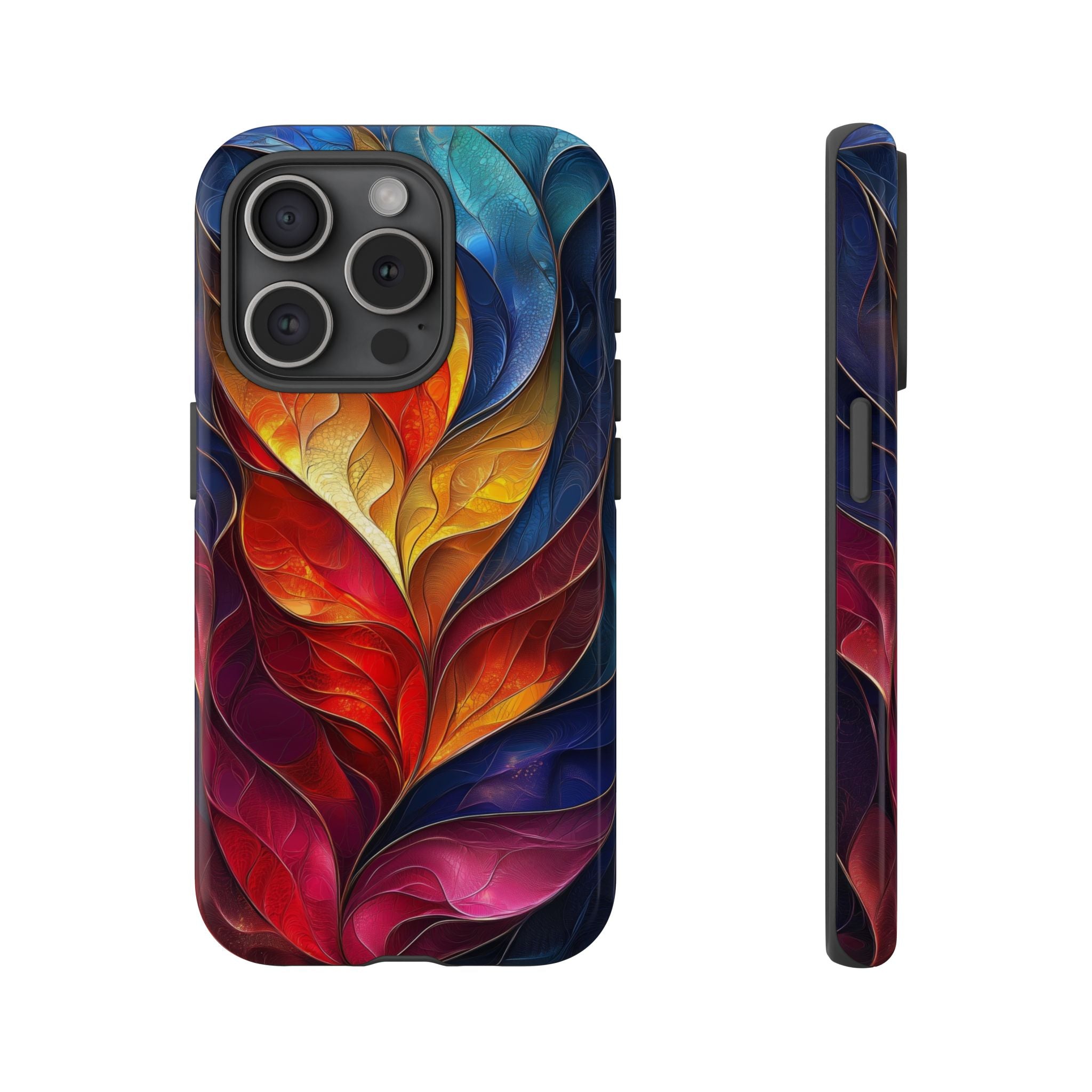 Abstract Colourful Leaf iPhone Case