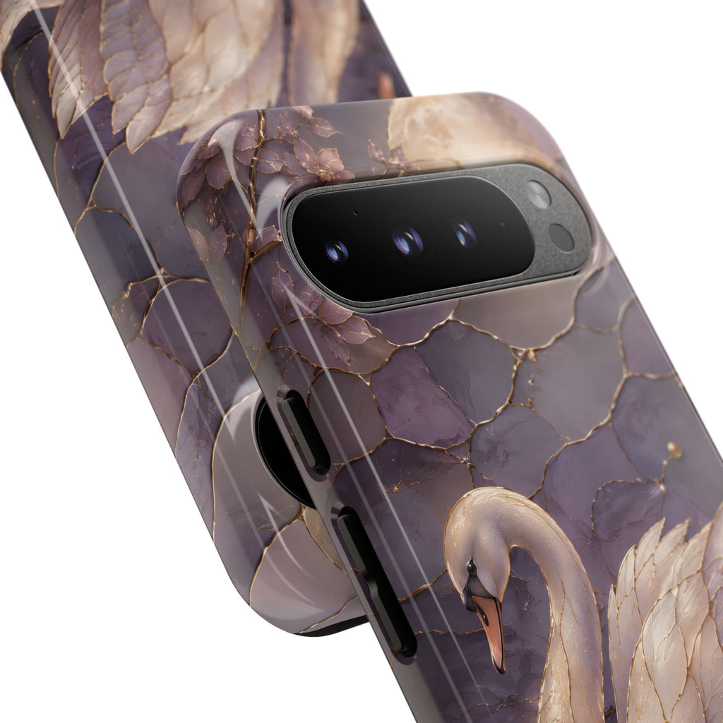 Swan Google Pixel Phone Case | Moonlit Lake Phone Case