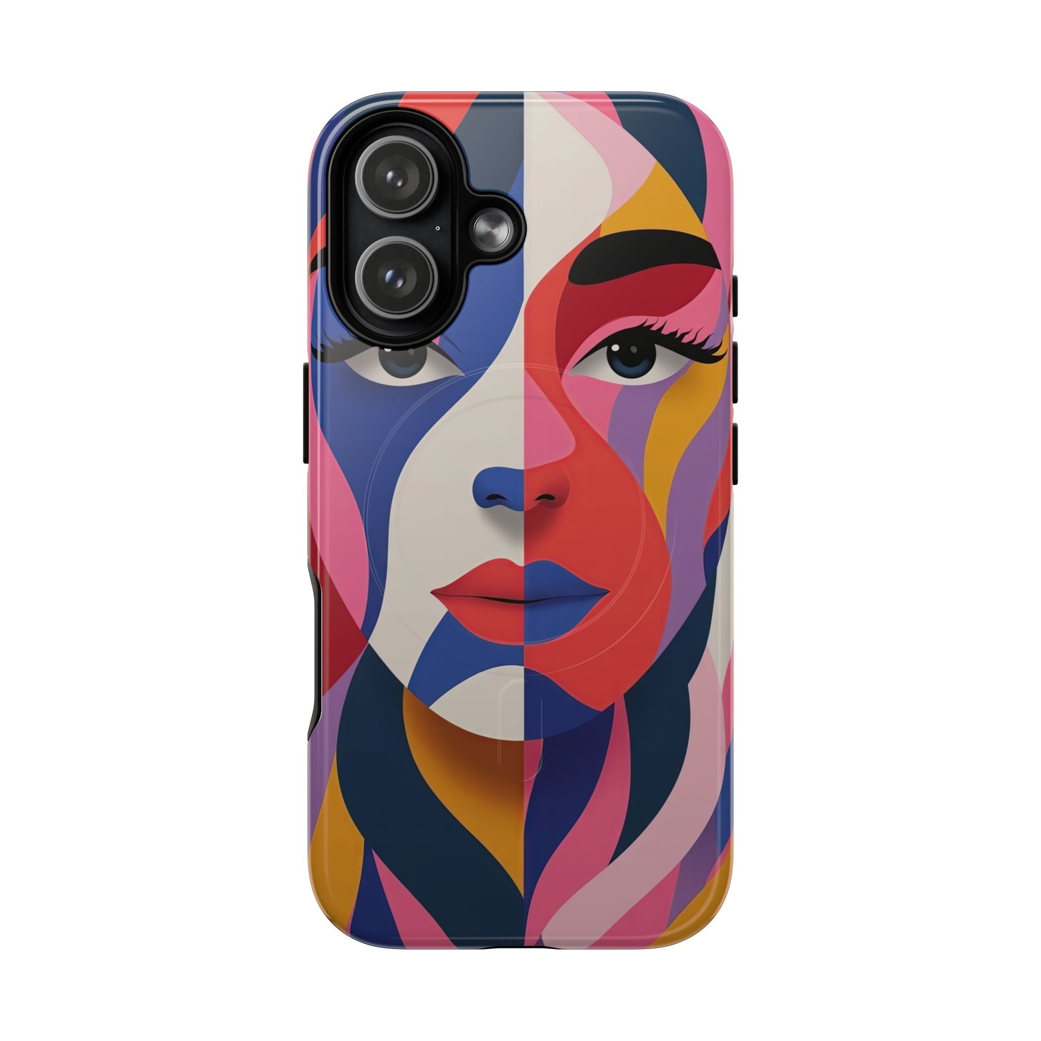 Abstract Colourful Face MagSafe iPhone Case | Vibrant Pop Art