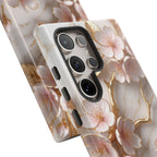 Floral Marble Samsung Galaxy Case — Sakura Gold Cherry Blossom Tough Case