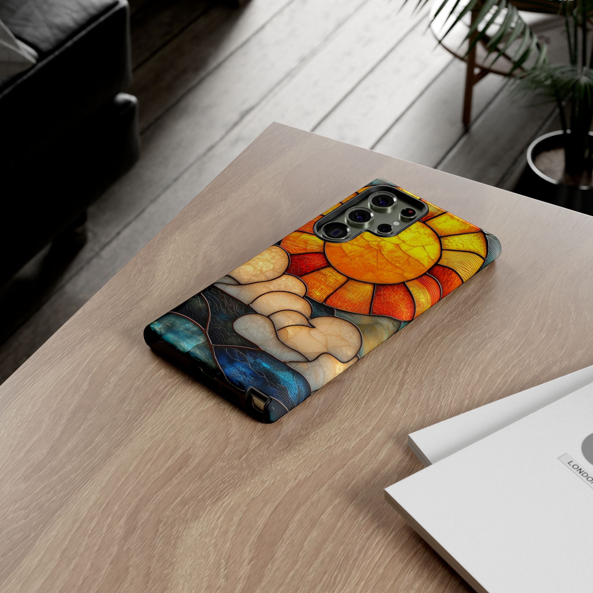 Stained Glass Sun & Clouds Samsung Galaxy Case