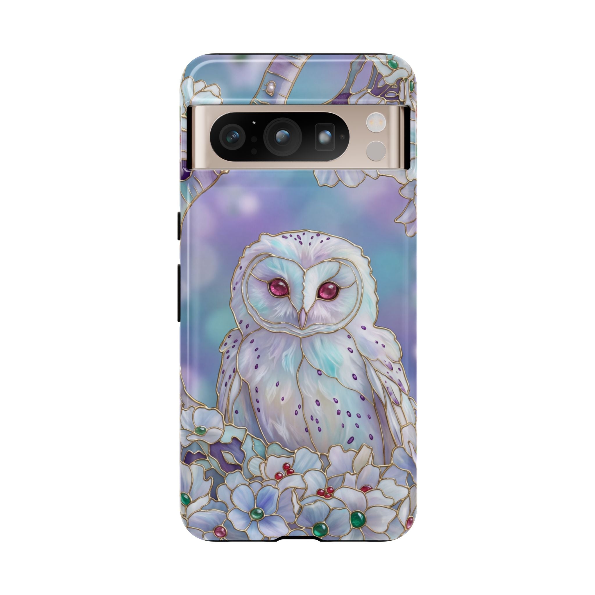 Pastel Floral  Mystical Barn Owl Google Pixel Case