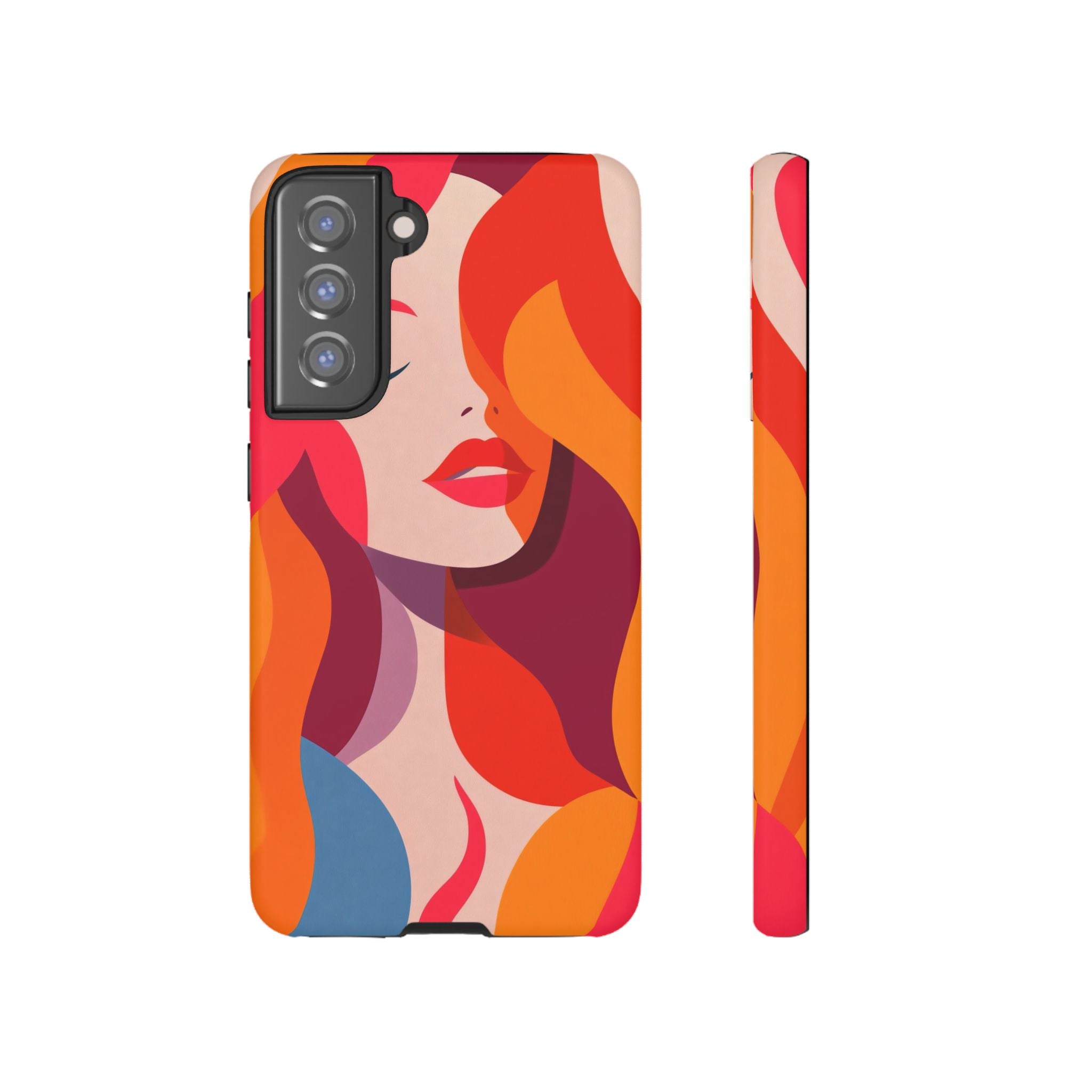 Retro Pop Art Woman Samsung Galaxy Case | Bold Colourful Abstract Portrait