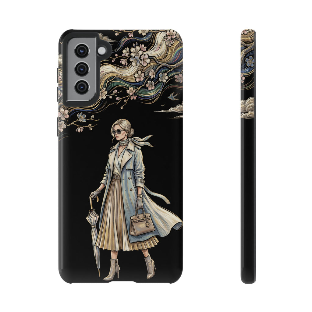 Vintage Chic Samsung Galaxy Phone Case | Stylish Woman Illustration