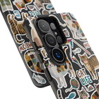 Cute Cats Sticker Tough Samsung Galaxy Phone Case