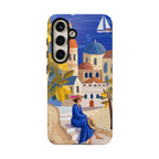 Custodia per telefono Samsung Galaxy Villaggio Mediterraneo | Design con Barca a Vela Panoramica e Limoneto