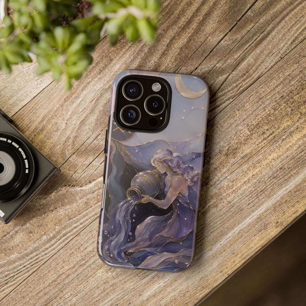 Aquarius Zodiac iPhone Case | Celestial Astrology Gift