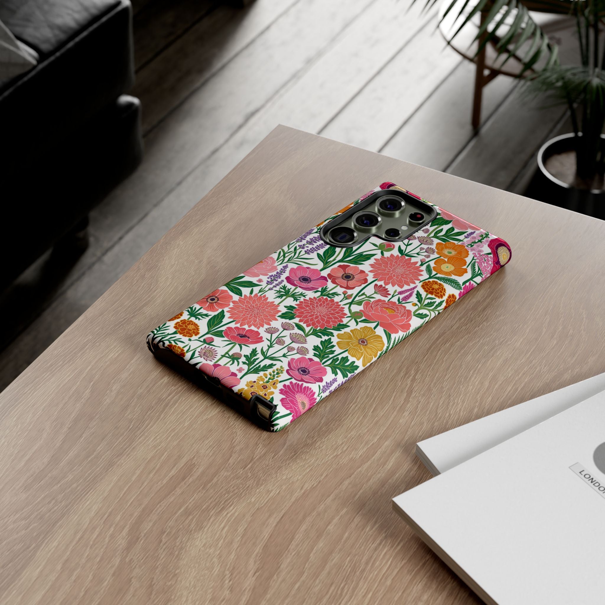 Floral Tough Samsung Galaxy Phone Case | Colorful Garden Print Protective Cover