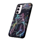 Cool Hoodie Neon Street Cat Samsung Galaxy Phone Case