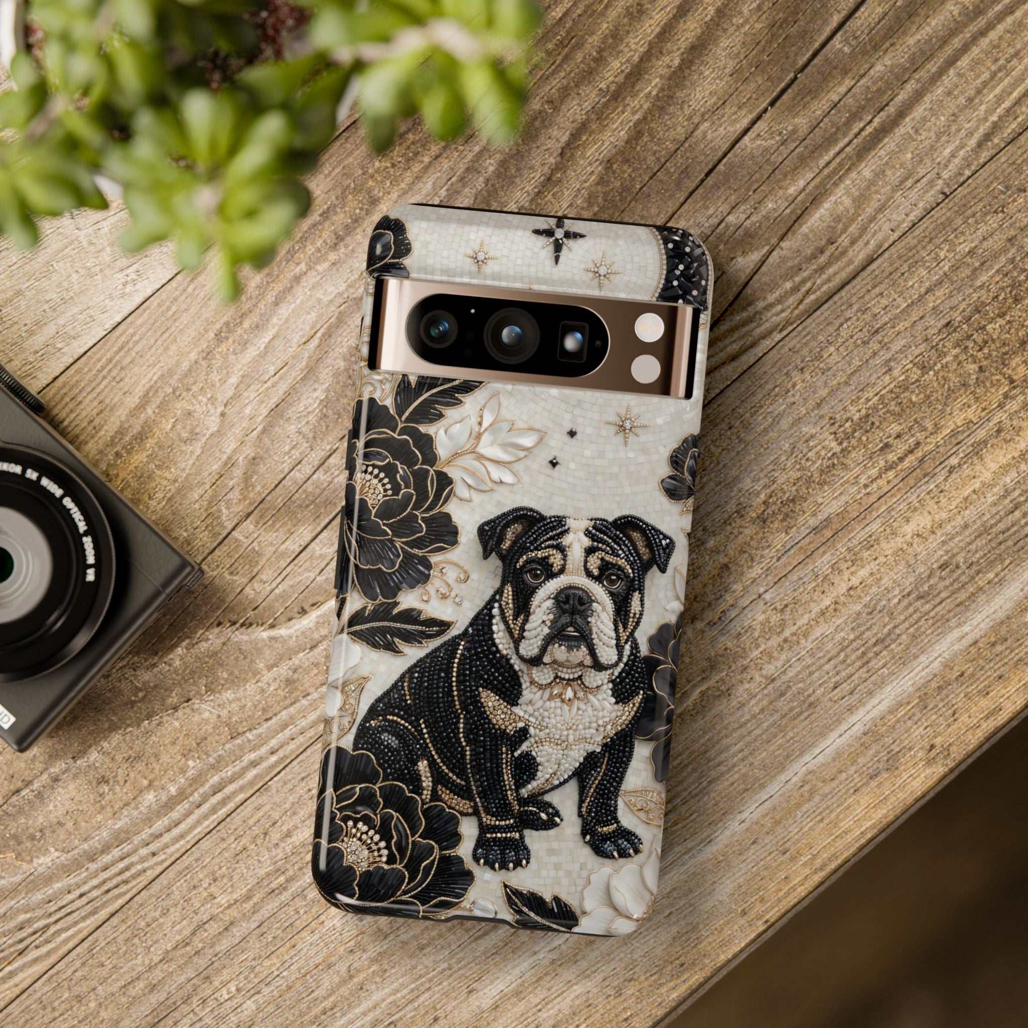 Bulldog Floral Google Pixel Phone Case — Moon & Peony Protective Case