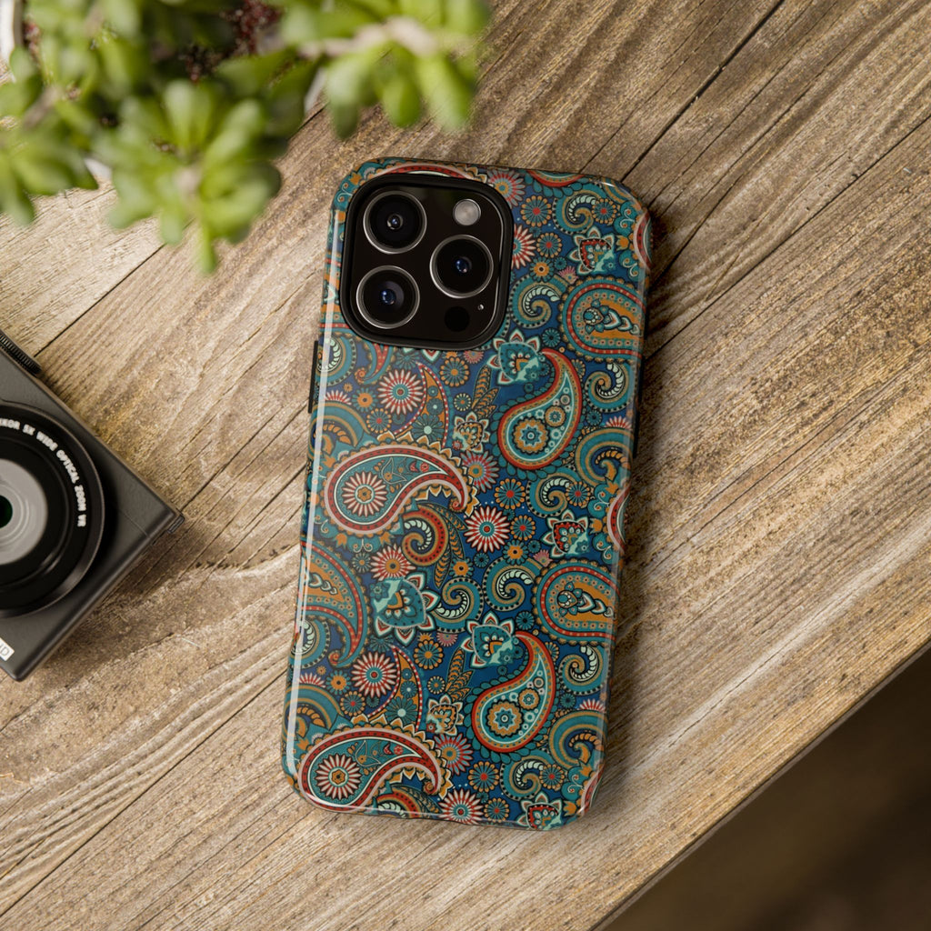 Batik Vibrant Paisley Protective Tough iPhone Case