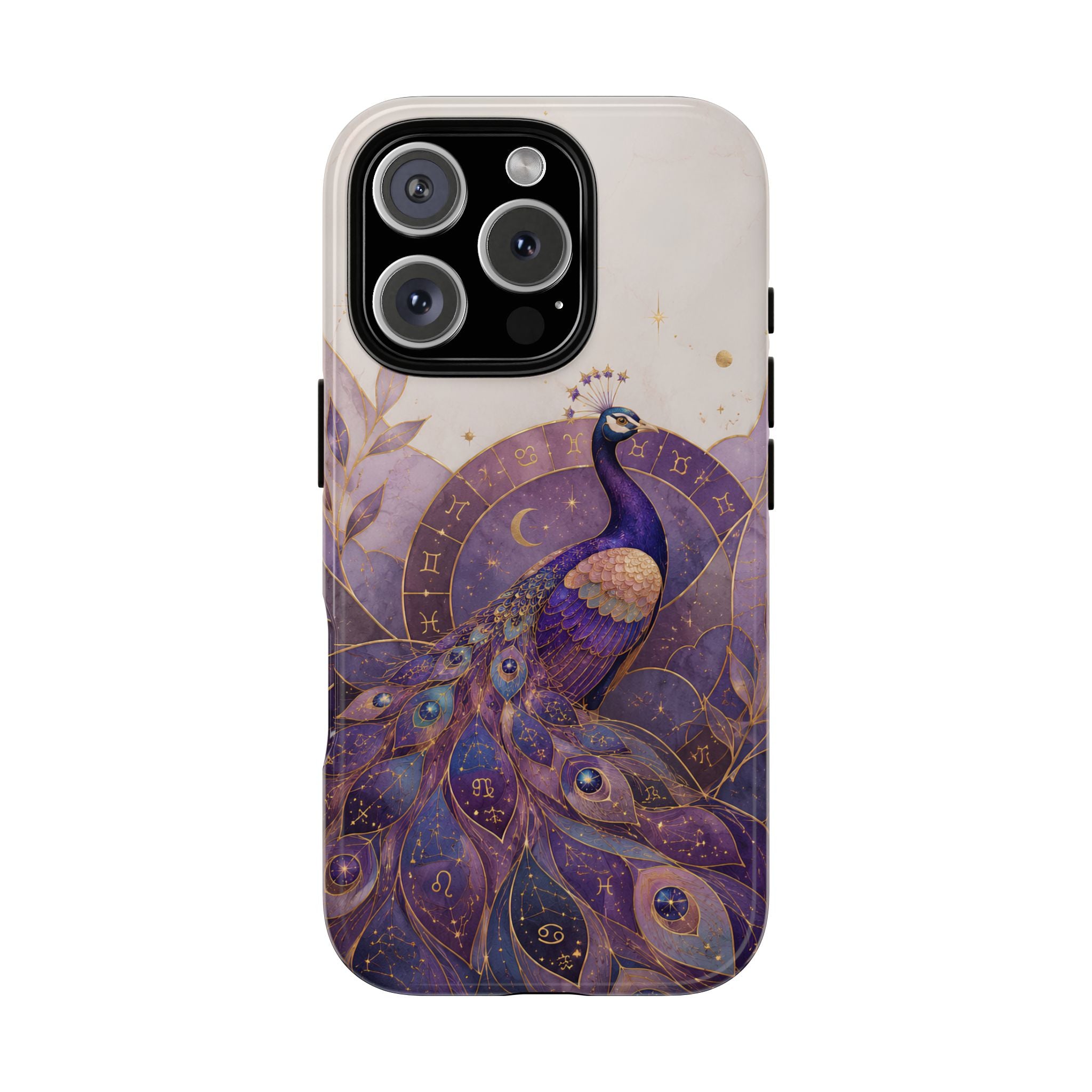 Purple Peacock iPhone Case | Celestial Peacock iPhone Case