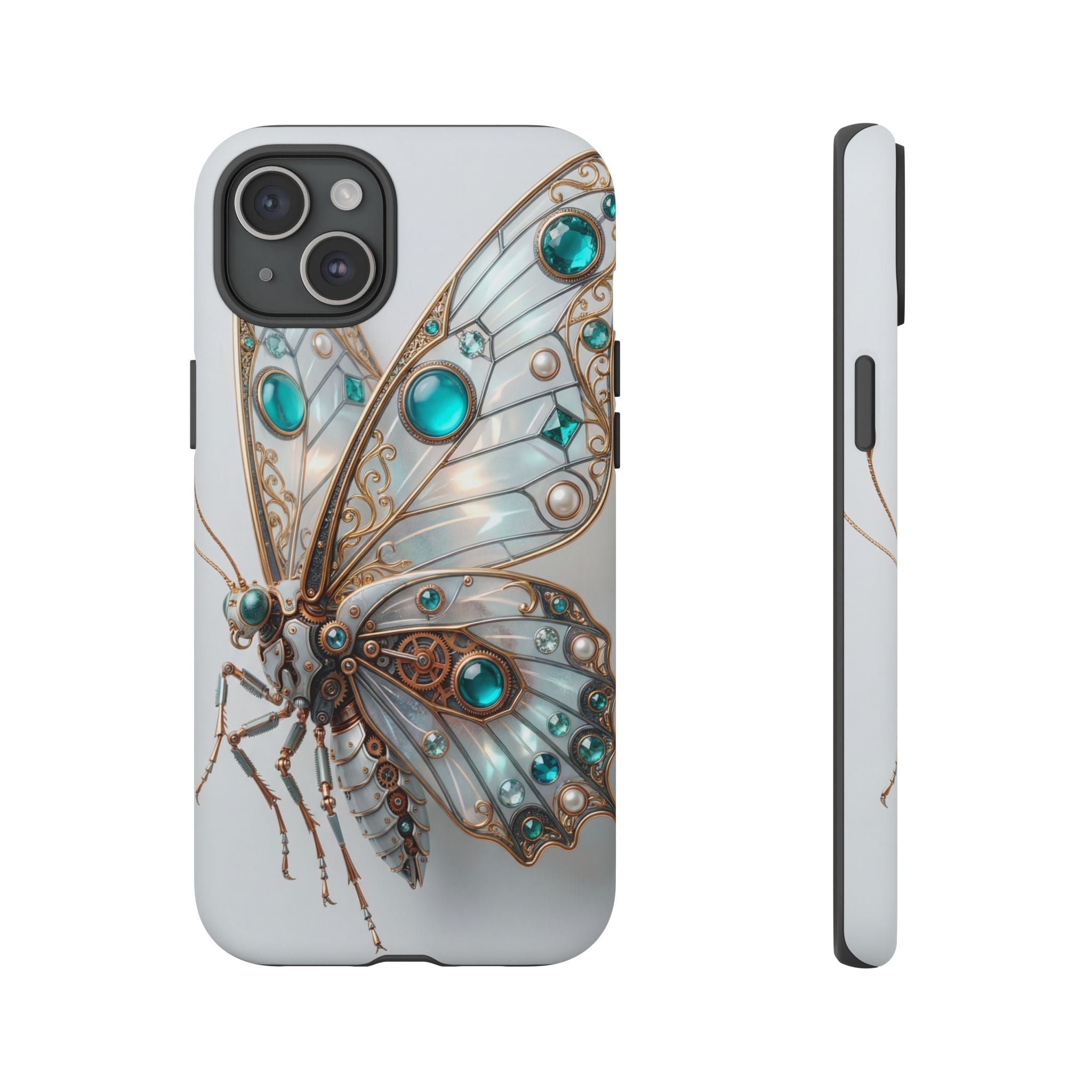 Butterfly Gem Phone Case — Steampunk Teal Jewel iPhone Case